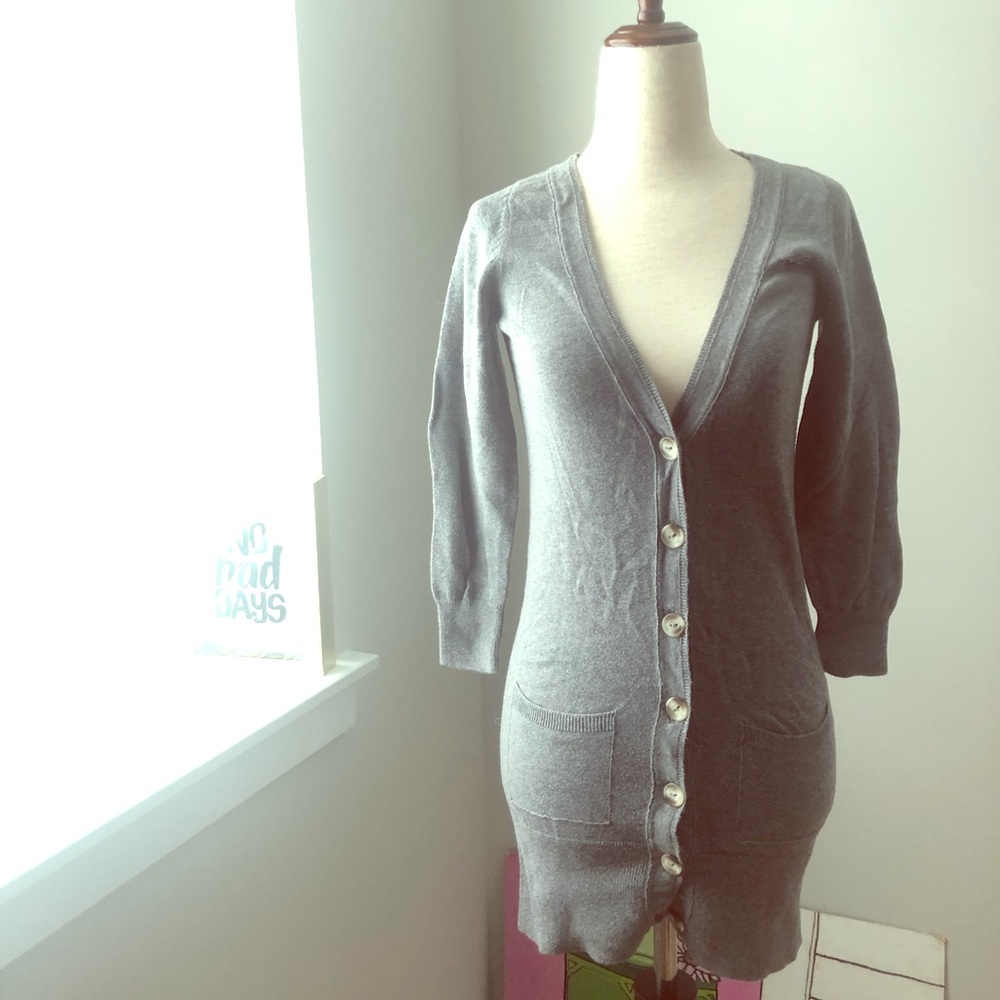 Hollister Long Light Cardigan w Shorter Sleeves